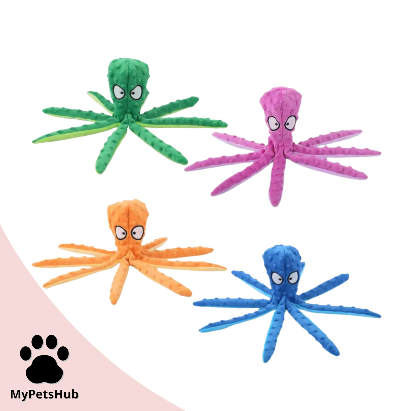 Doudou Pieuvre stimulante pour Chien