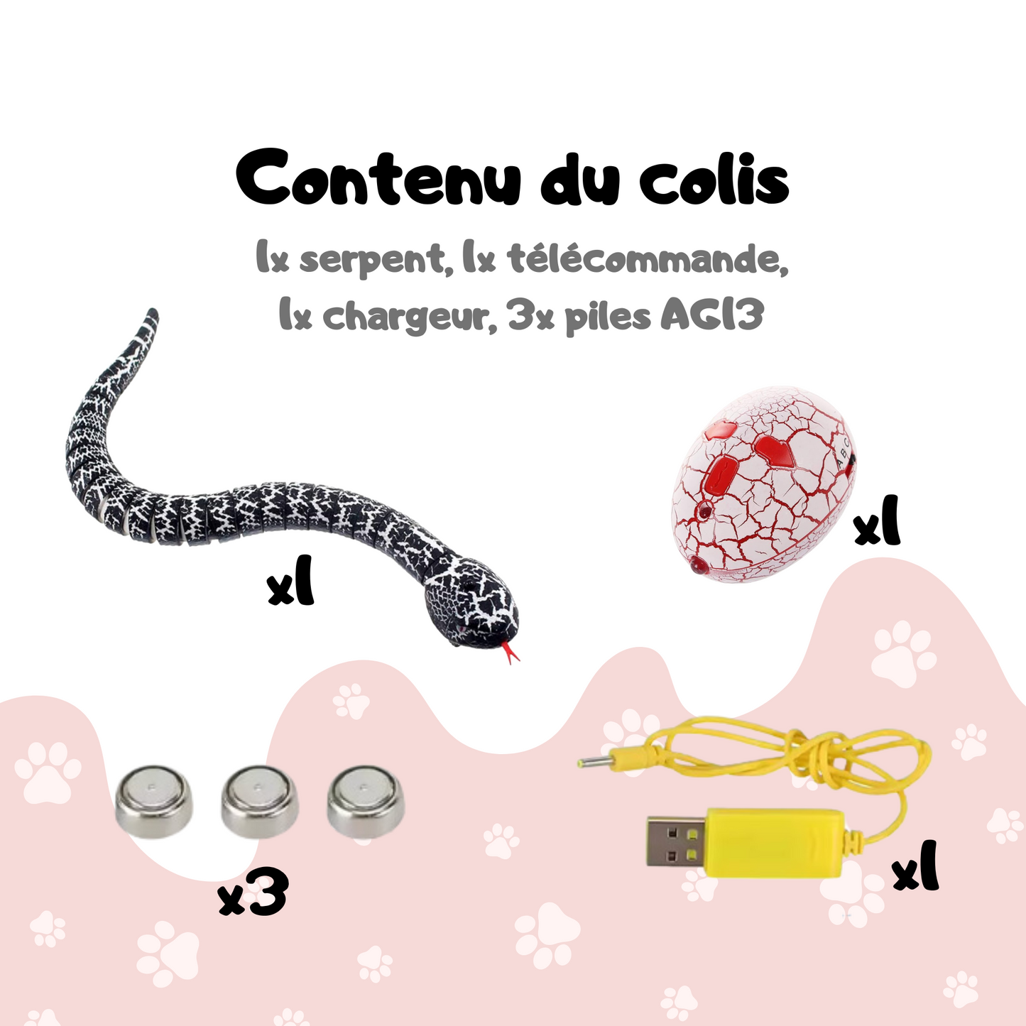 Serpent télécommandé stimulant pour chat - MyPetsHub