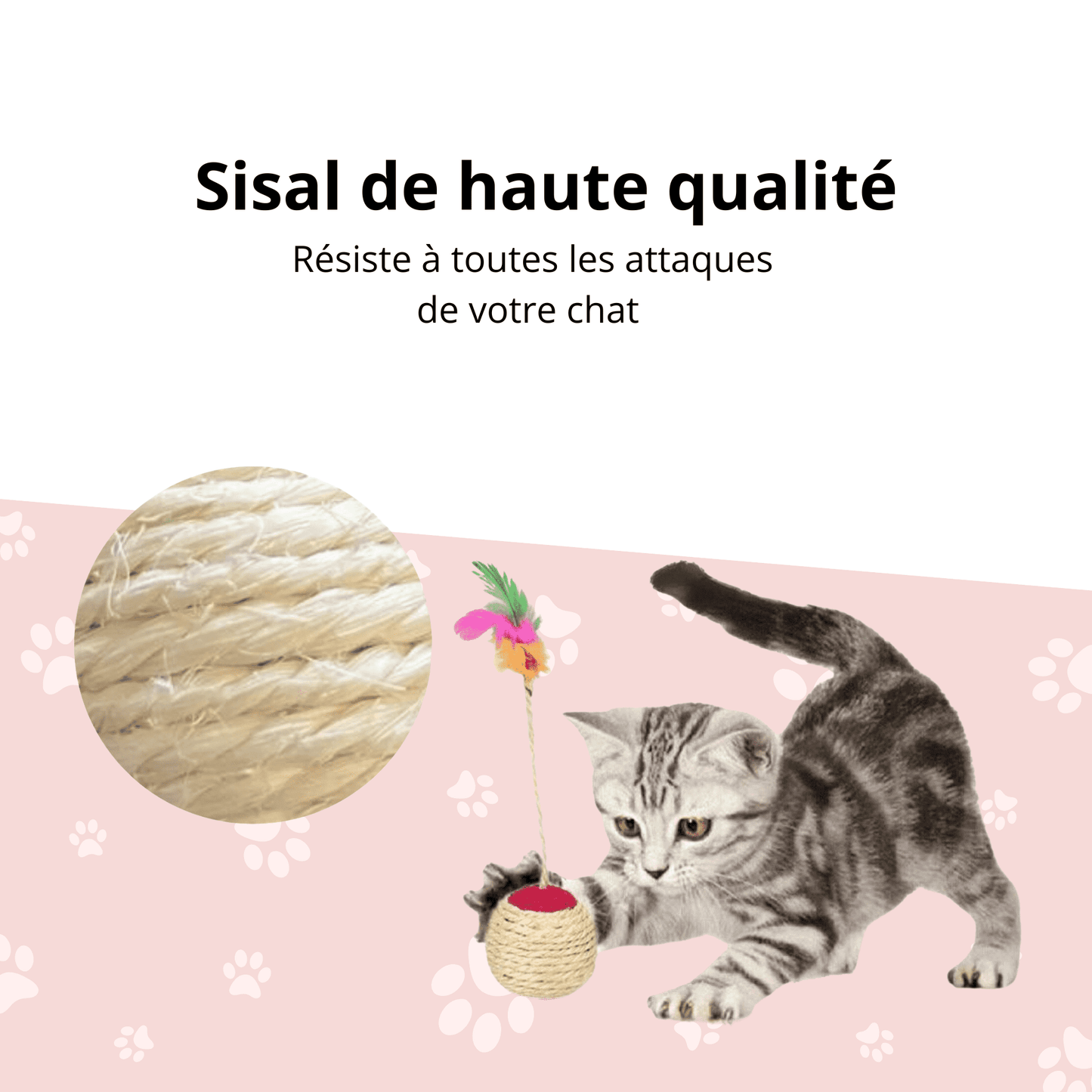Balle de sisal pour chat - MyPetsHub