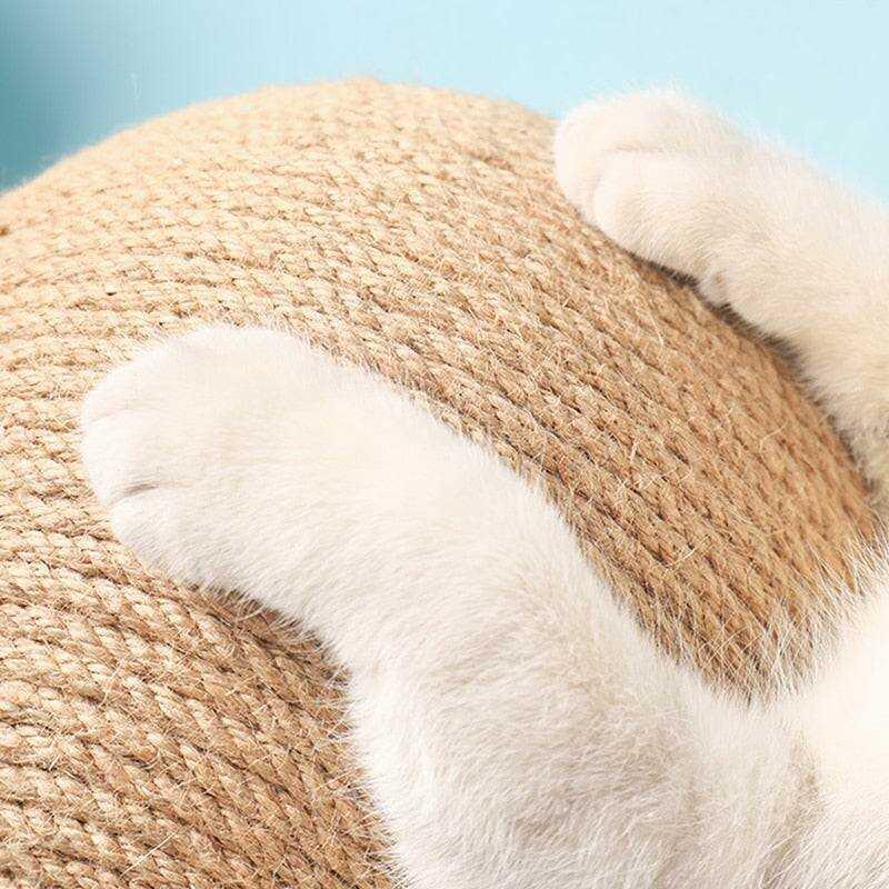 Boule à gratter en sisal pour chat - MyPetsHub