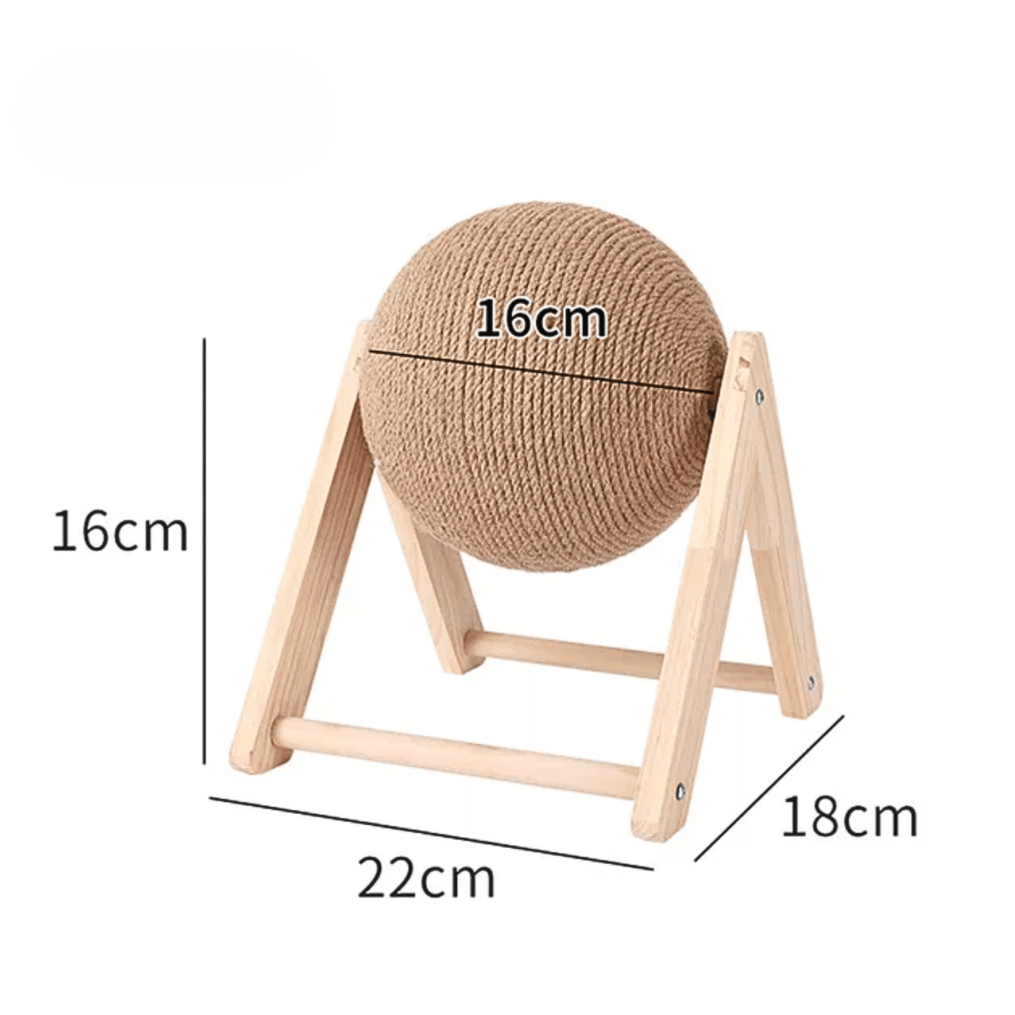 Boule à gratter en sisal pour chat - MyPetsHub