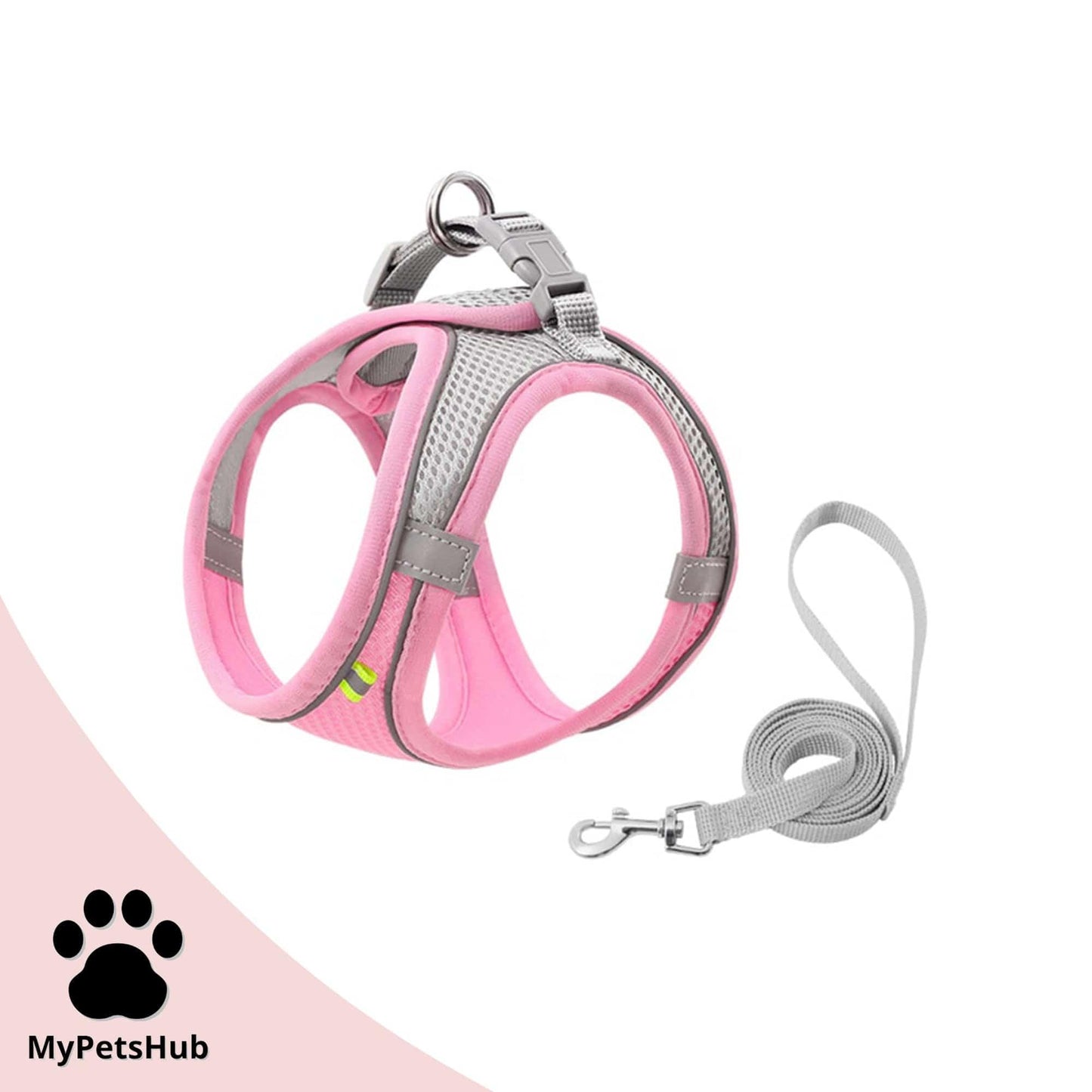 Harnais réfléchissant + laisse offerte pour chat - MyPetsHub