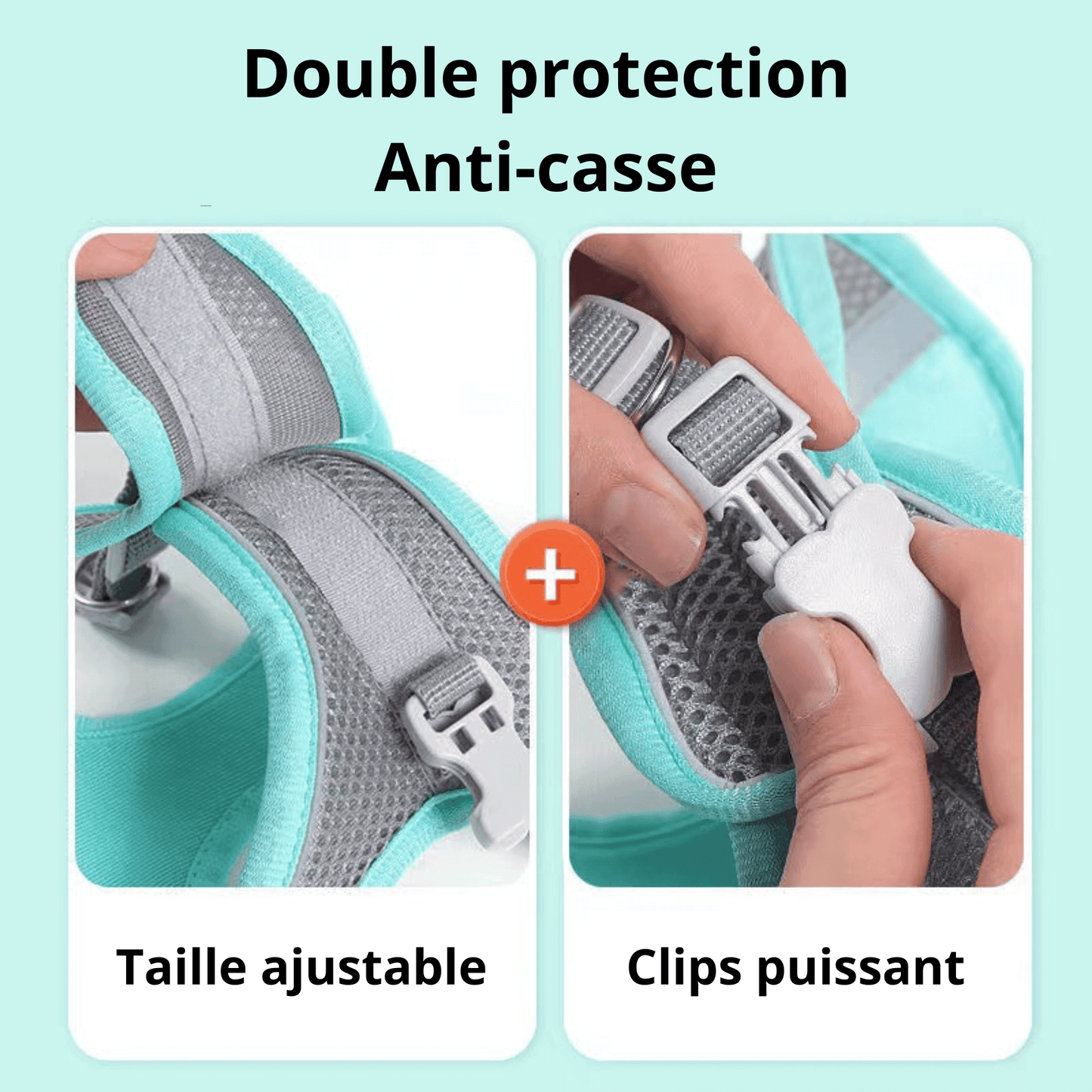 Harnais réfléchissant + laisse offerte pour chat | ChAdventure™ - MyPetsHub