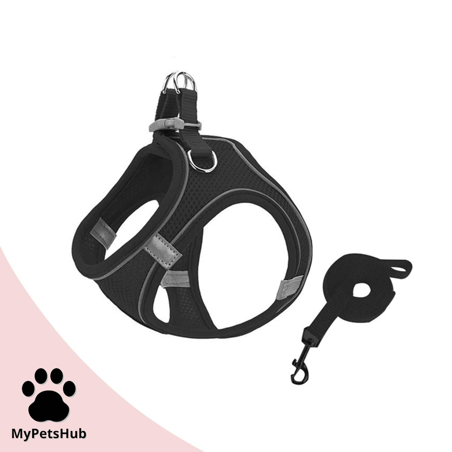 Harnais réfléchissant + laisse offerte pour chat | ChAdventure™ - MyPetsHub