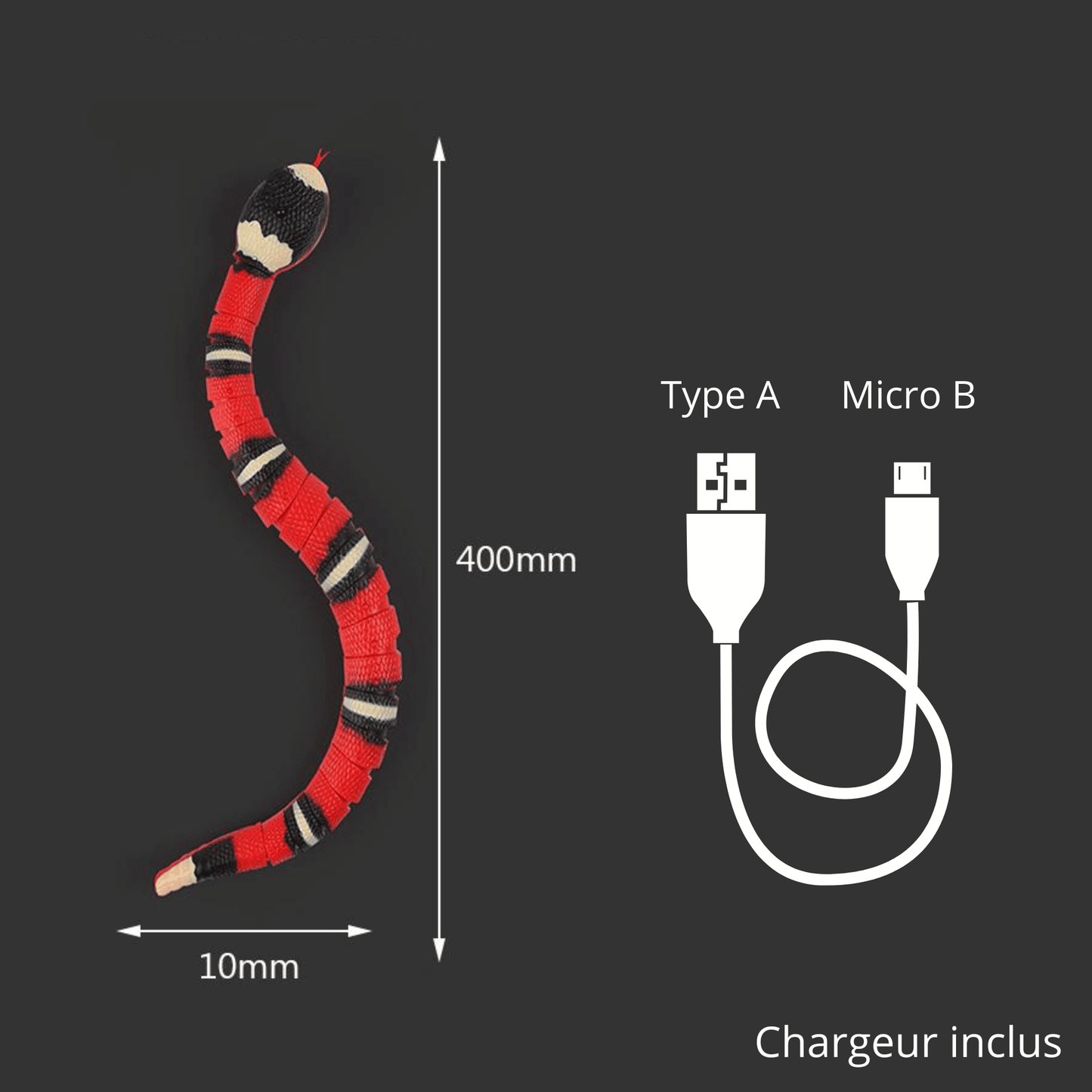 Serpent intéractif pour chat - MyPetsHub