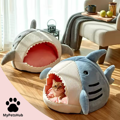 Grotte/panier requin pour chat et chien
