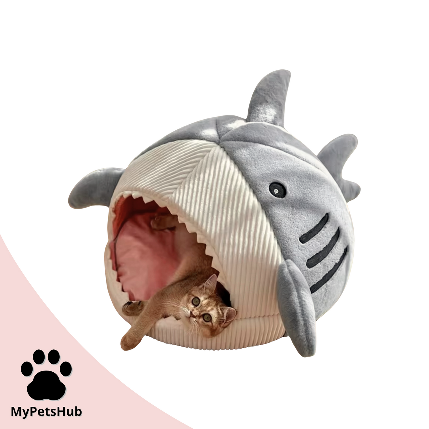 Grotte/panier requin pour chat et chien